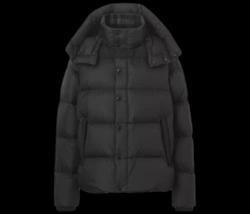 Burberry Detachable Sleeve Hooded Puffer Jacket Black