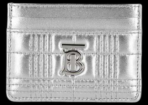 Burberry TB Logo Card Holder Silver