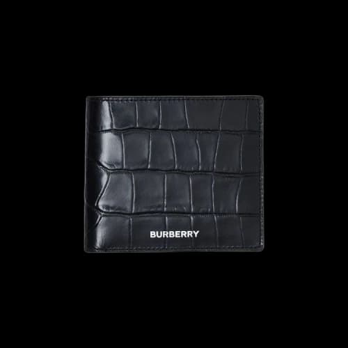 Burberry Embossed Croc Wallet 'Black'