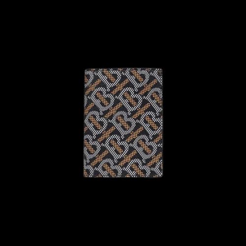 Burberry Monogram Motif Folding Card Case 'Black/Orange'