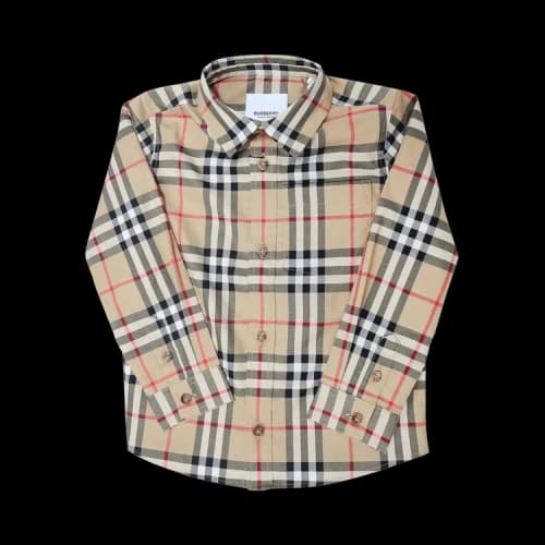 Burberry Kids Check Long-Sleeve Shirt 'Archive Beige'