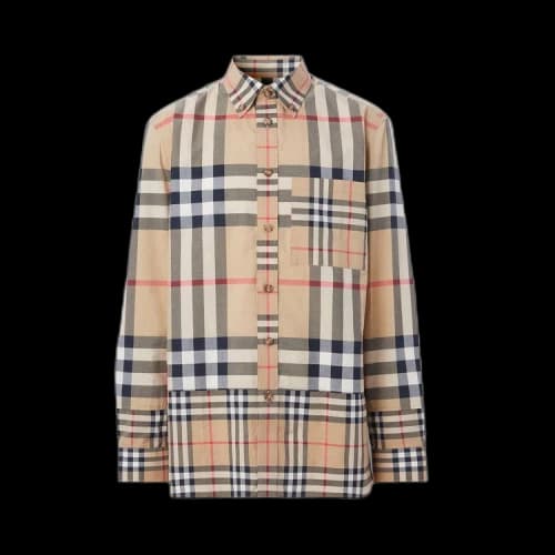 Burberry Contrast Check Shirt 'Archive Beige'