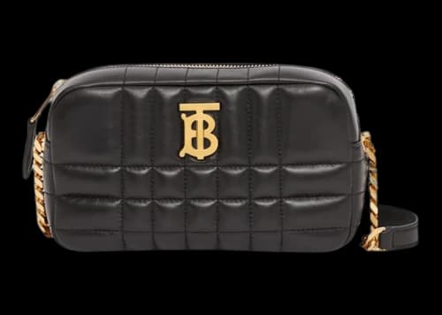 Burberry Quilted Leather Mini Lola Camera Bag Black/Gold-tone