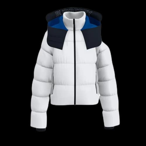 Burberry Detachable Hood Puffer Jacket 'Optic White'