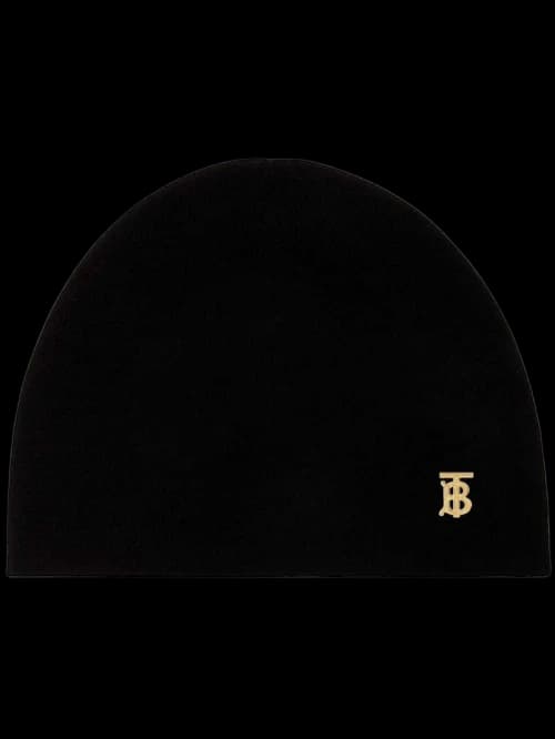 Burberry Reversible TB Monogram Beanie Black