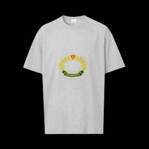 Burberry Oak Leaf Crest-Print T-shirt Grey