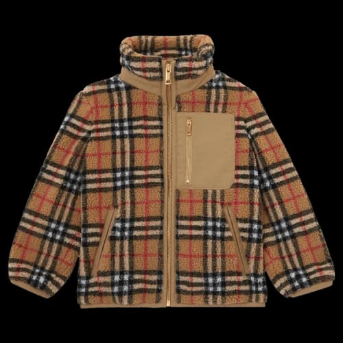 Burberry Bergen Fleece Jacket 'Beige Chalk'