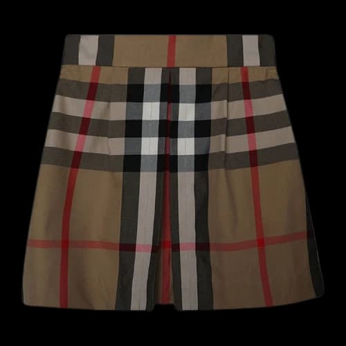 Burberry Kids Vintage Check Pleated Skirt 'Archive Beige'
