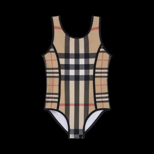 Burberry Kids Vintage Check Swimsuit 'Archive Beige'