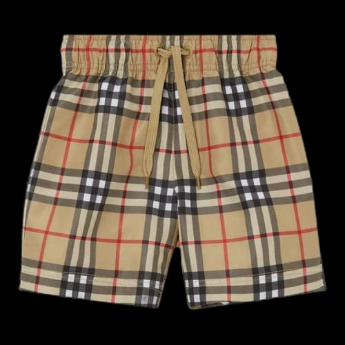 Burberry Kids Vintage Check Track Shorts 'Archive Beige'