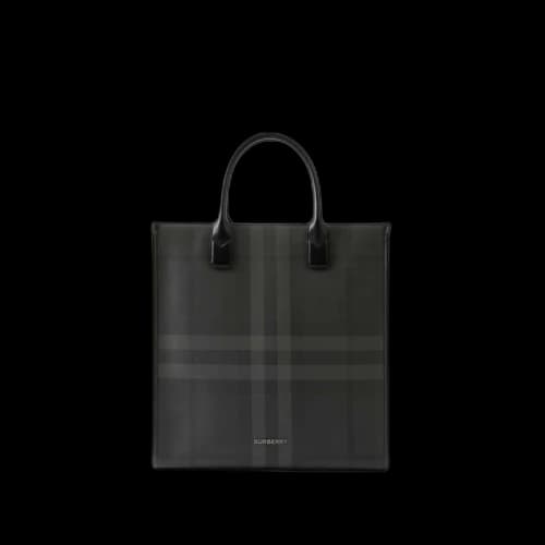 Burberry Slim Vertical Denny Tote Charcoal