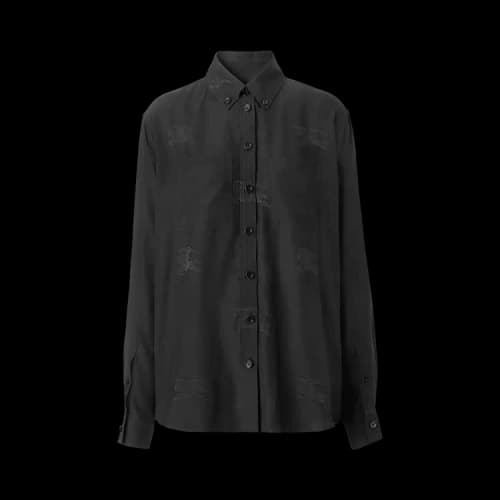 Burberry Logo Pattern Shirt 'Black'