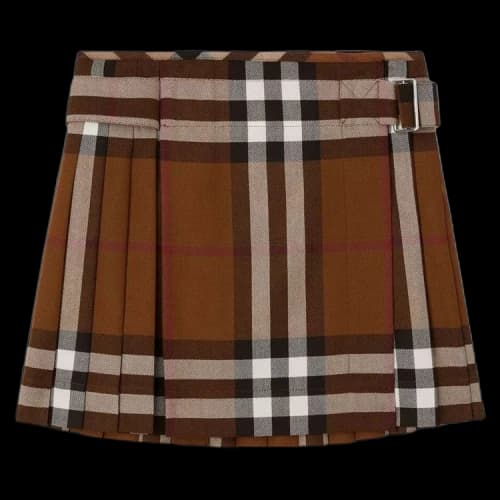 Burberry Check Mini Skirt 'Dark Brown'