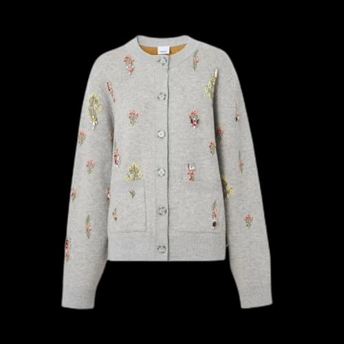 Burberry Knit Cardigan 'Parchment Grey'