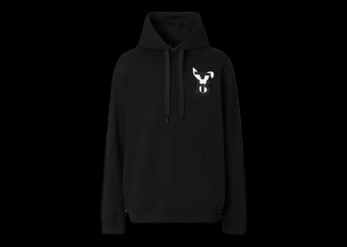 Burberry Rabbit Logo-Print Cotton Hoodie Black/White