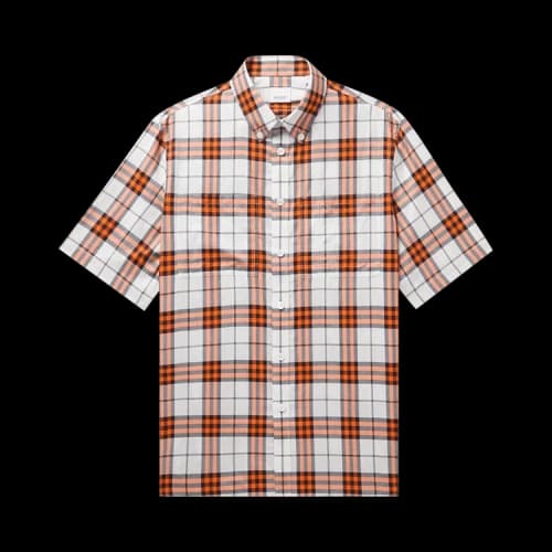 Burberry Collar Checked Shirt 'Optic White'