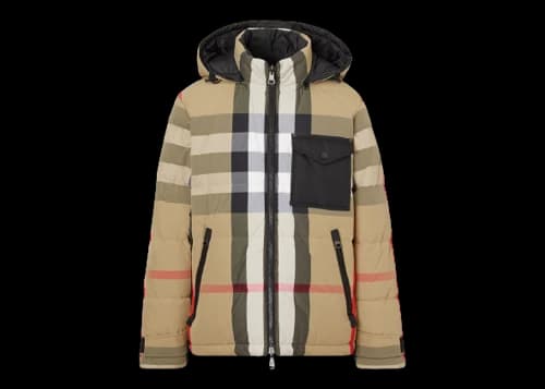 Burberry Reversible Exaggerated Check Nylon Puffer Jacket Archive Beige/Black