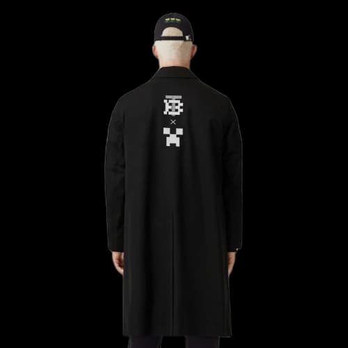Burberry x Minecraft Monogram Motif Cotton Gabardine Car Coat Black