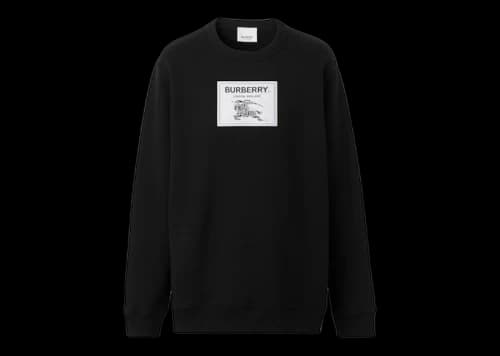Burberry Prorsum Label Cotton Sweatshirt Black