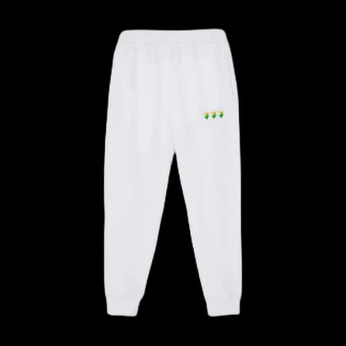 Burberry x Minecraft Embroidered Floral Cotton Jogging Pants White