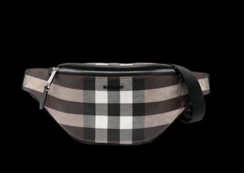 Burberry Mini Cason Checked Belt bag Dark Brown
