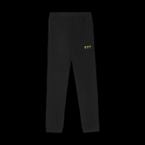 Burberry x Minecraft Embroidered Floral Cotton Jogging Pants Black