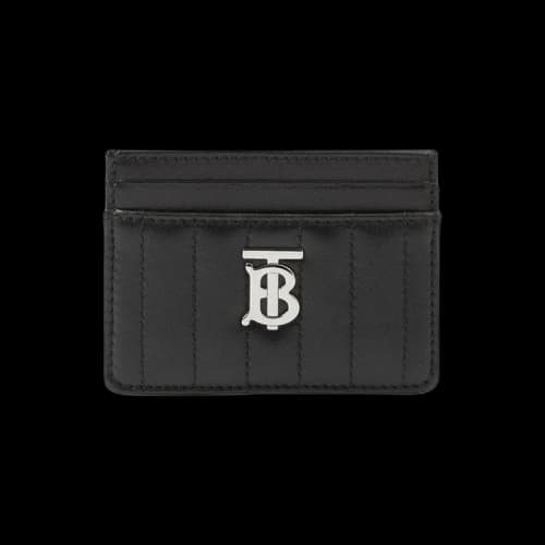 Burberry Lola Quilted Card Case 'Black/Palladio'