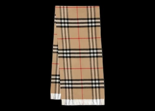 Burberry Exaggerated Check Cashmere Scarf Archive Beige