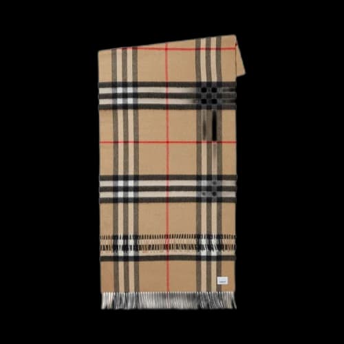 Burberry Exaggerated Check Cashmere Scarf 'Archive Beige'