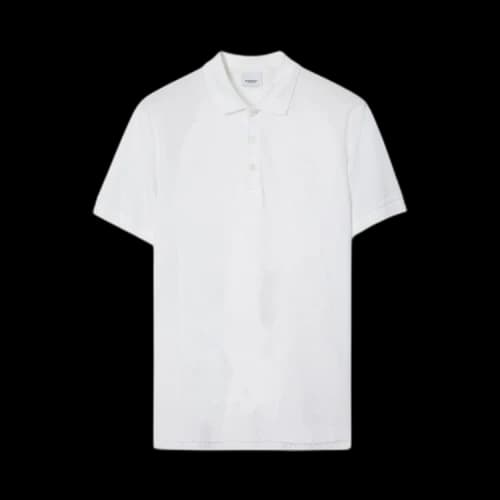 Burberry Embroidered Oak Leaf Crest Piqué Polo Shirt 'White'