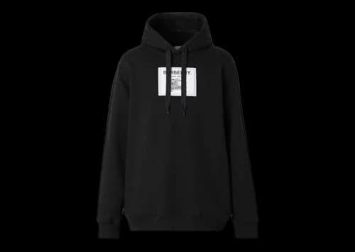 Burberry Prorsum Label Cotton Hoodie Black