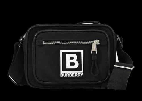 Burberry Paddy Logo Shoulder Bag Black
