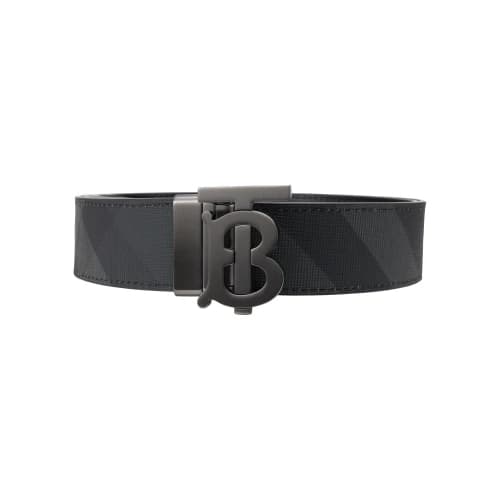 Burberry 26 Reversible Check TB Belt 'Charcoal Graphite'