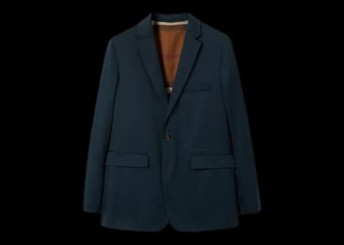 Burberry Notched-Collar Tailored Blazer Navy