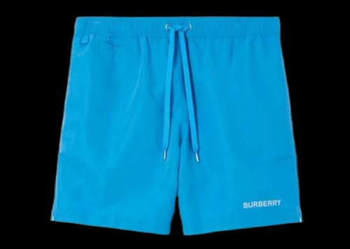 Burberry Logo-print Drawstring Swim Shorts Blue