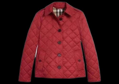 Burberry Diamond Quilted Jacket Red