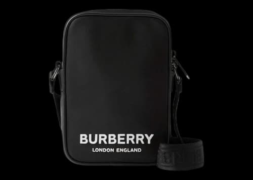 Burberry Logo Print Vertical Paddy Bag Black