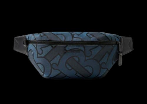 Burberry Sonny Monogram-Jacquard Belt Bag Blue
