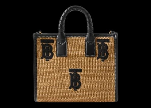 Burberry Mini Freya Tote Natural/Black