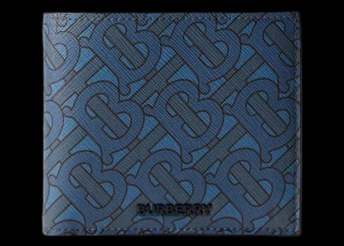 Burberry TB Monogram Bifold Wallet Navy
