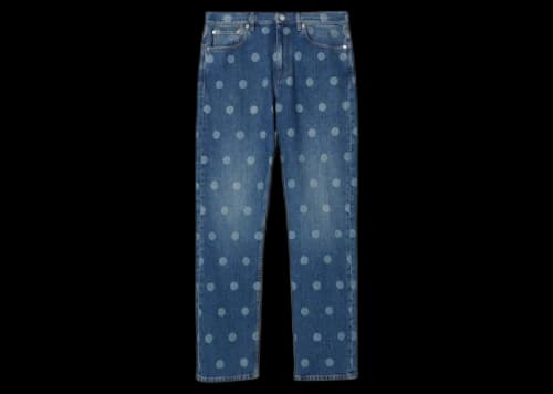 Burberry Straight Fit Polka Dot Jeans Stonewash Blue