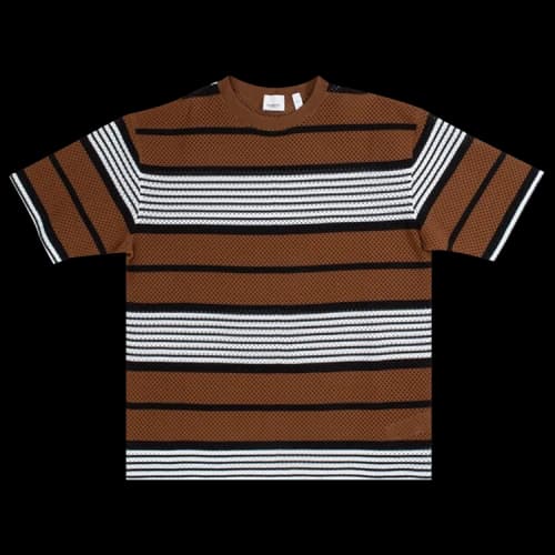 Burberry Short-Sleeve Striped Shirt 'Dark Birch'