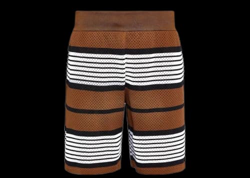 Burberry Striped Mesh Shorts Brown
