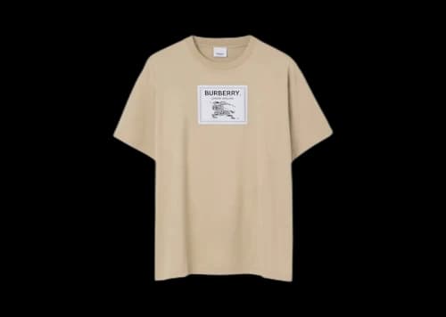 Burberry Prorsum Label Cotton T-shirt Soft Fawn