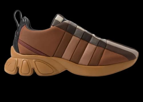 Burberry Quilted Classic Trainers Brown