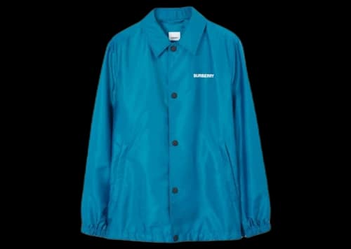 Burberry Embroidered Logo Jacket Blue