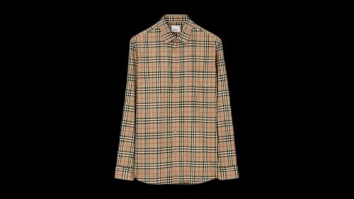 Burberry Check Cotton Shirt Archive Beige
