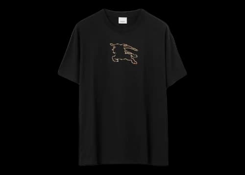 Burberry Check EKD Cotton T-shirt Black