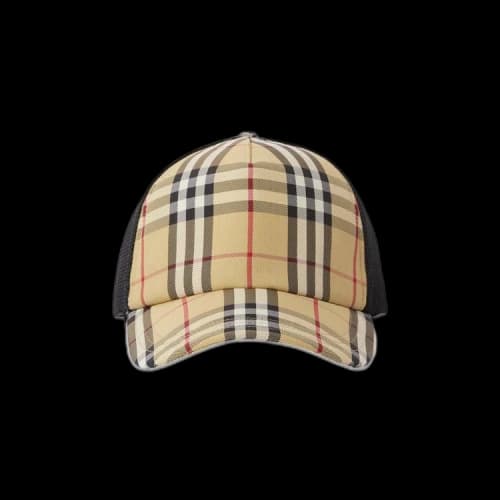 Burberry Check and Mesh Cap Archive Beige