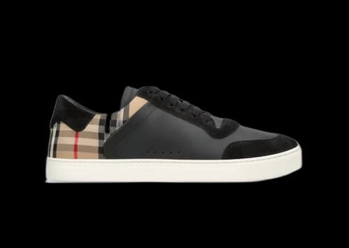 Burberry Stevie Check Sneakers Black Beige